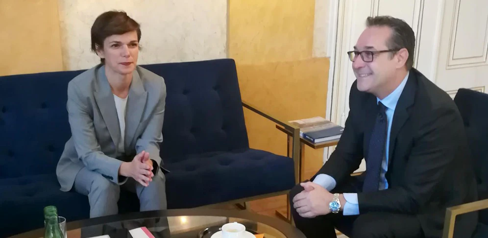 Trafen sich in "guter Atmosphäre": SPÖ Chefin Pamela Rendi-Wagner und FP-Vizekanzler Heinz-Christian Strache.