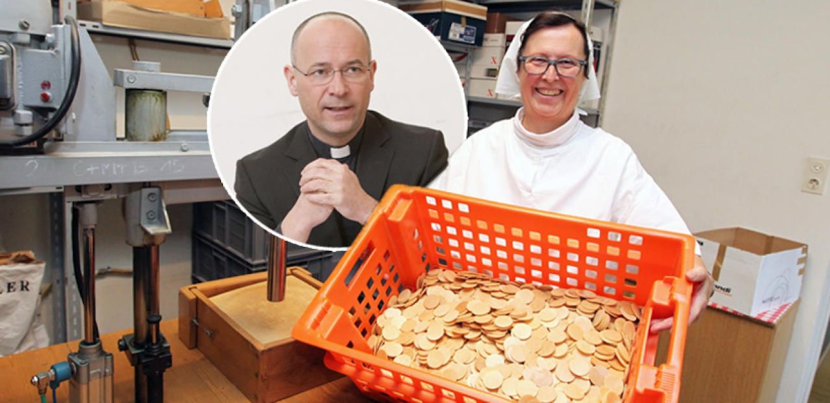 Neues Vatikan-Gesetz: Dompfarrer Toni Faber muss seine Hostien einer Gluten-Prüfung unterziehen. 