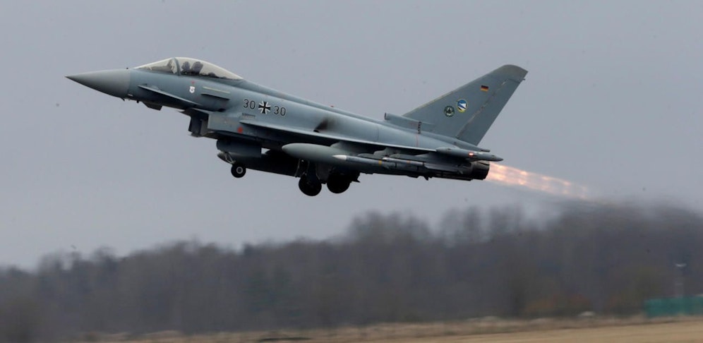 Symbolbild: Ein Eurofighter des deutschen Militärs.