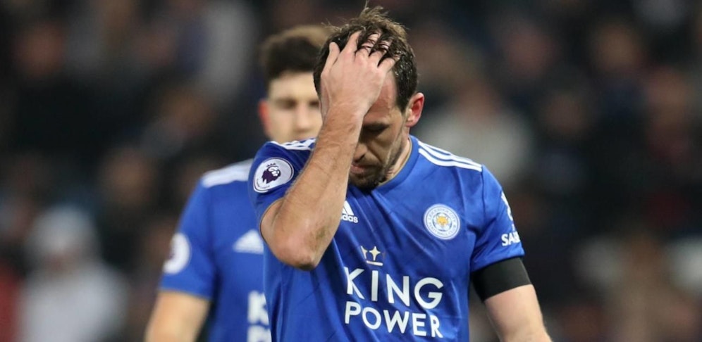Christian Fuchs im Leicester-Trikot.