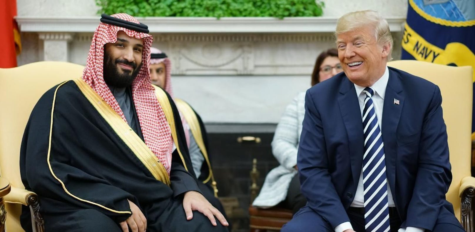 Der saudische Kronprinz Mohammed bin Salman (l.) mit US-Präsident Donald Trump