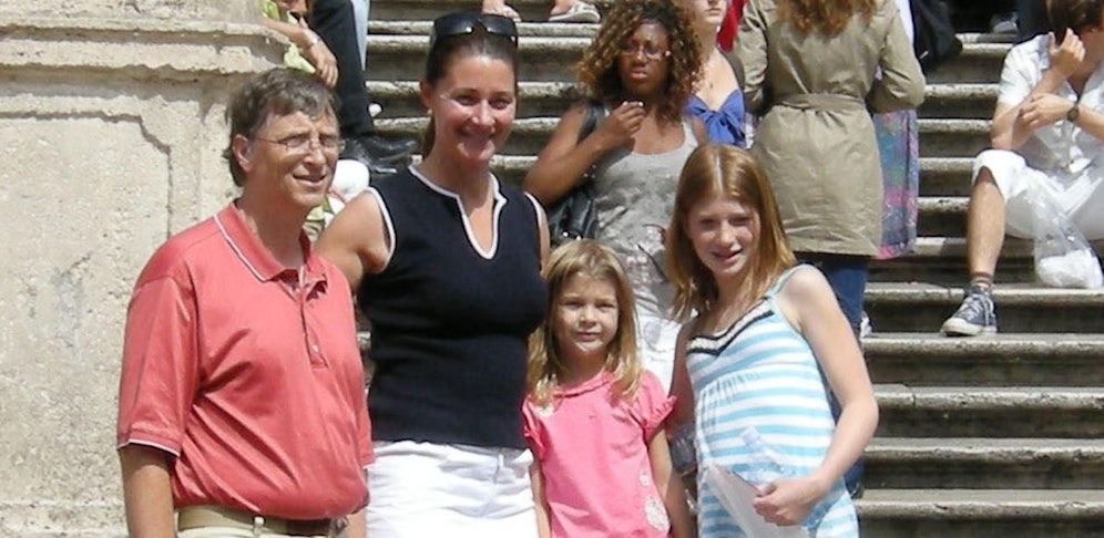 Â©BAUER-GRIFFIN.COM Bill Gates, Microsoft founder and sole owner of Corbis which owns Splash who are syndicating the Harry "Naked in Vegas" must be feeling a little uncomfortable. According to Microsoft's own website, Bill Gates is the sole owner of Corbis Corporation. August 24, 2012 Job: 120824F2  www.bauergriffin.com www.bauergriffinonline.com - - - - - - - - - - - - - - - - - - - - - Â©BAUER-GRIFFIN.COM Microsoft chairman Bill Gates and his wife Melinda spend another day in Rome with their children, daughters Jennifer Katharine (b. 1996) and Phoebe Adele (b. 2002), and son Rory John (b. 1999). Bill was spotted checking out a couple of the new Fiat 500 vehicles. The family visited the Colosseum, Spanish Steps, and Trevi Fountain for the second day in a row.  Following, the family enjoyed a picnic lunch in Villa Borghese park and then rented some Rickshaw bicycles to ride through the park.   EXCLUSIVE  May 9, 2009 Job:  90510W5  Rome, Italy www.bauergriffin.com www.bauergriffinonline.com stars *** Local Caption *** [ VIENNAREPORT Nachrichten- und Bildagentur  www.viennareport.at  Mail office@viennareport.at  Office 0043 1 586 8588  Office Mobile 0043 660 7605100  Bank CA 09603306300 BLZ 11000  IBAN AT14 1100 0096 0330 6300  BIC BKAUATWW ]