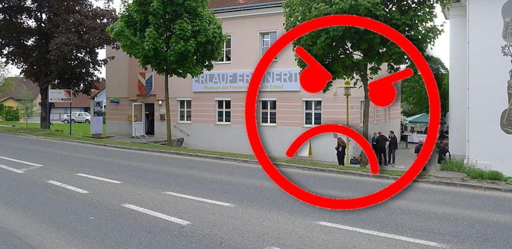 Eines der Geräte steht im Bereich des Museums.