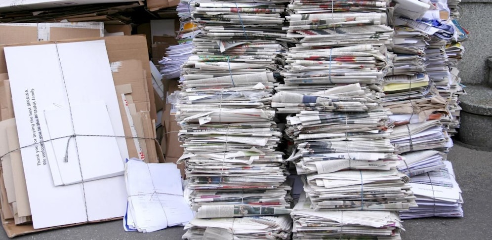 Bei Reinigungsarbeiten in einer Altpapierfabrik geriet die 50-Jährige in den Antrieb des Sortierbandes.