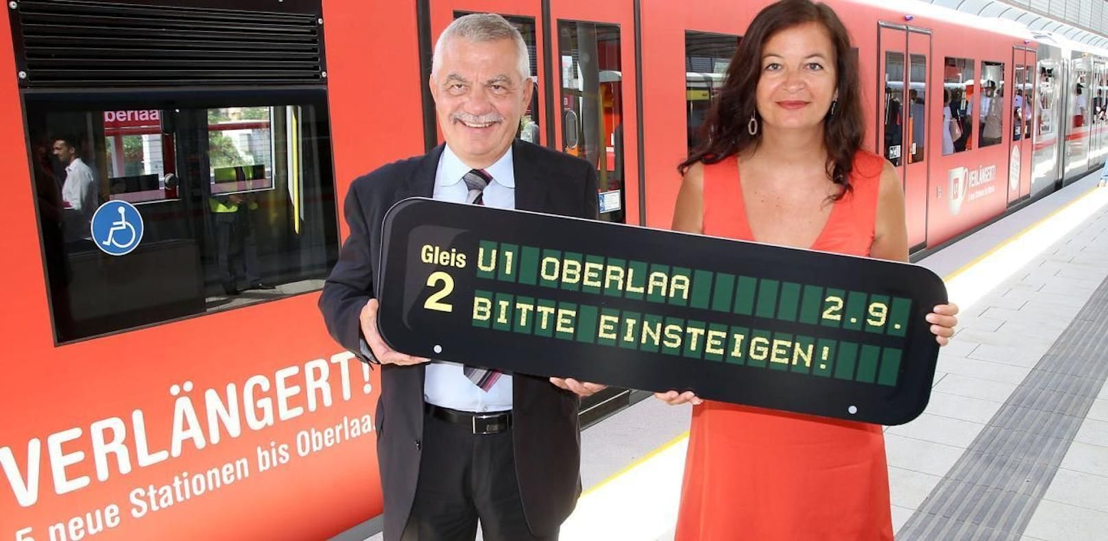 Öffi-Stadträtin Ulli Sima und Wiener-Linien-Geschäftsführer Günter Steinbauer.