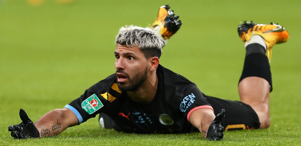 Manchester Citys Star-Stürmer Sergio Aguero. 
