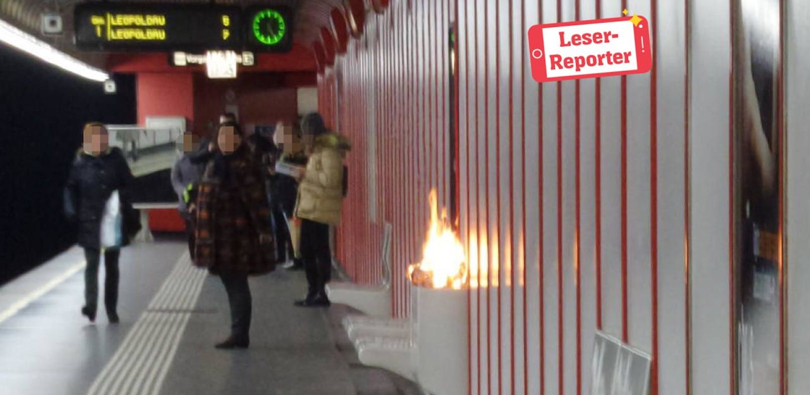 Gegen 17.00 Uhr kam es in der U-Bahn-Station Vorgartenstraße zu einem Brand. 