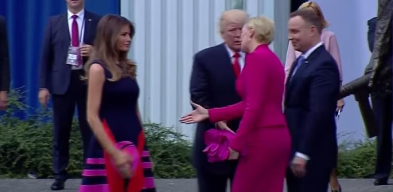 Heute.at - Polens First Lady ignoriert Trumps Handshake