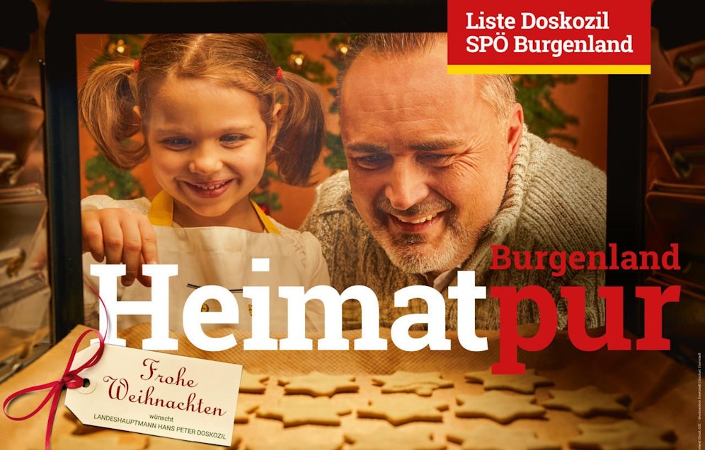 Weihnachts- oder doch schon Wahlkampf-Plakat? 