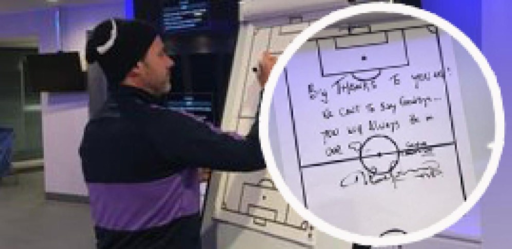 Mauricio Pochettino verabschiedet sich bei seinen Spielern.