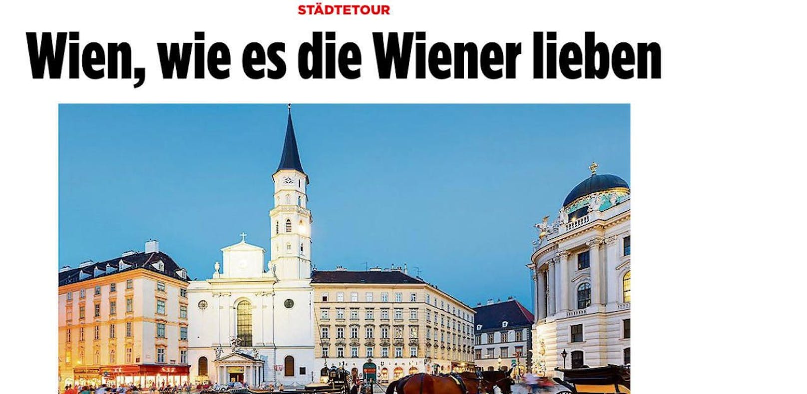 Was schreibt die &quot;Bild&quot;-Zeitung über die Lieblingsplätze der Wiener