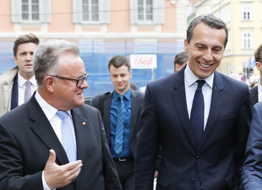 Landeshauptmann Niessl, Bundeskanzler Kern: Wie mit den Blauen umgehen?