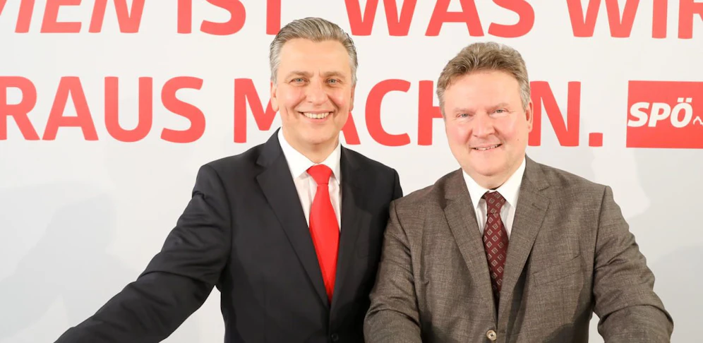 Der neue SPÖ-Klubchef Josef Taucher (li.) mit Wiens SPÖ-Chef Michael Ludwig.