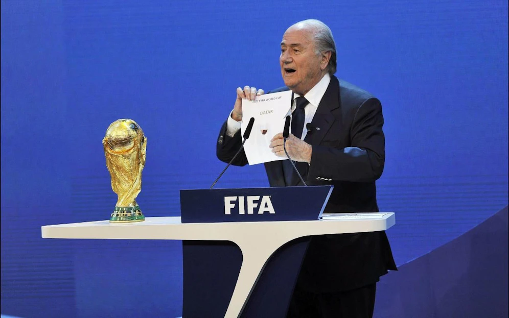 Die Vergabe der WM-Endrunde 2022 an Katar.