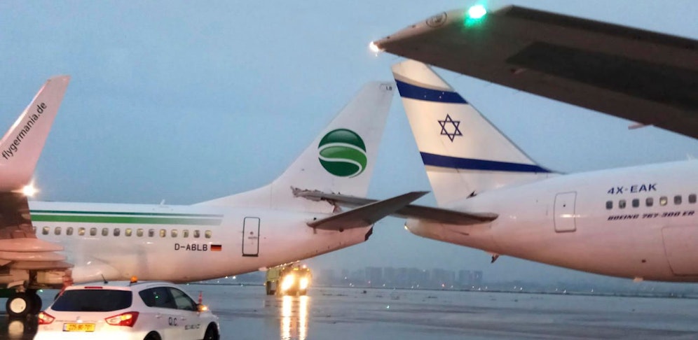 Die zwei Flieger mussten voneinander gelöst werden.