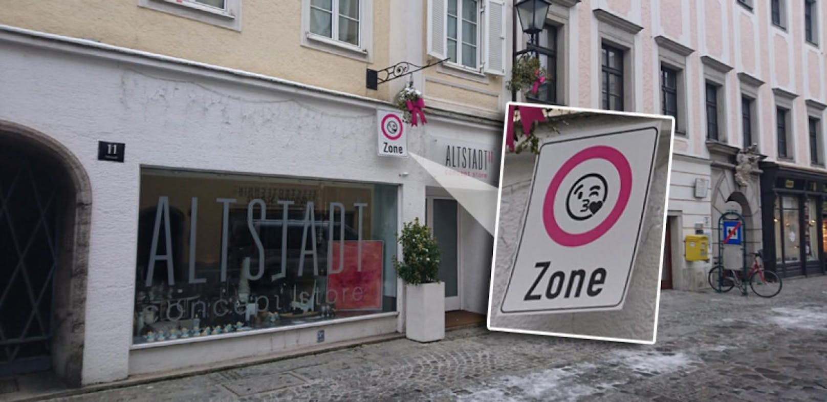 Die Linzer Altstadt wird zur Kuss-Zone.