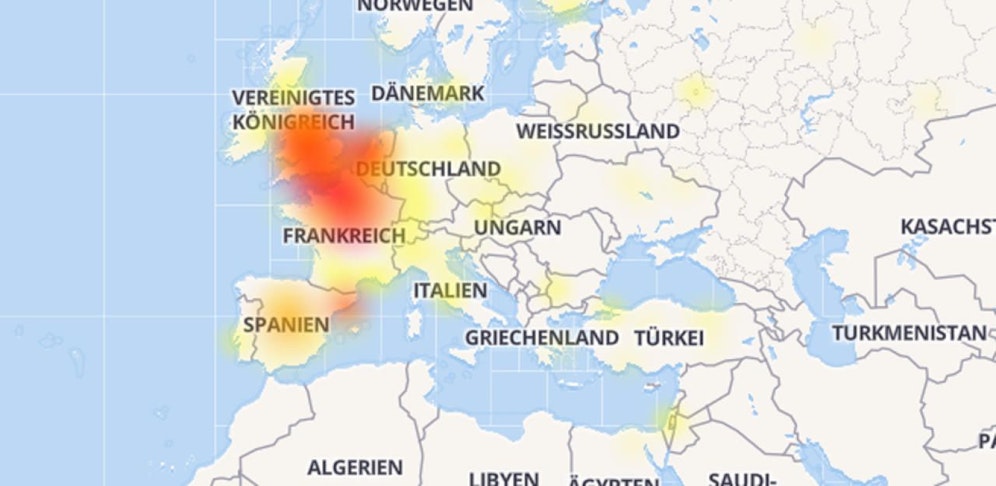 Aus ganz Europa wurden Störungen gemeldet.