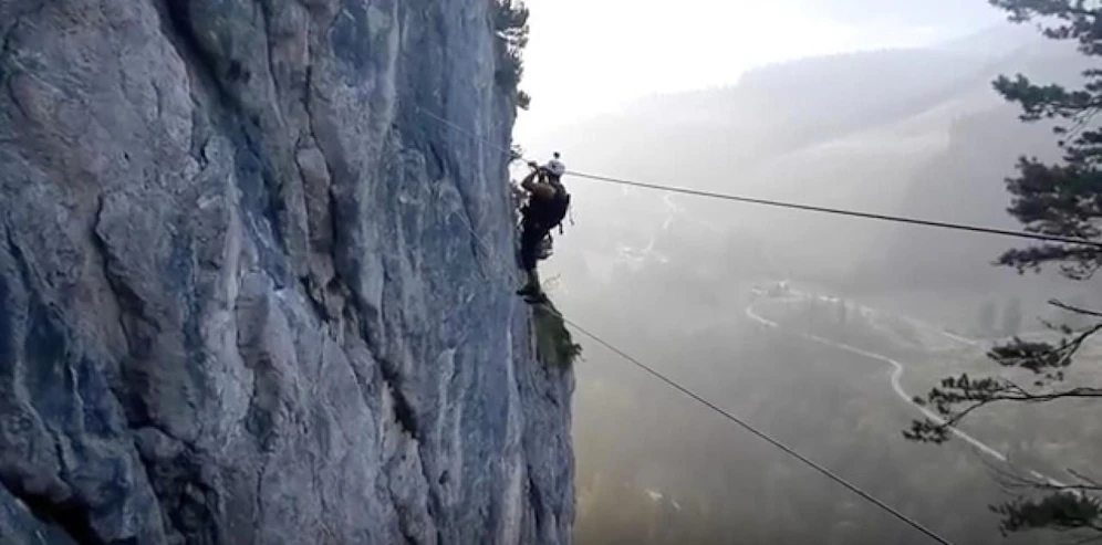 Der Klettersteig "Geiler Hengst" gilt als extrem schwierig.