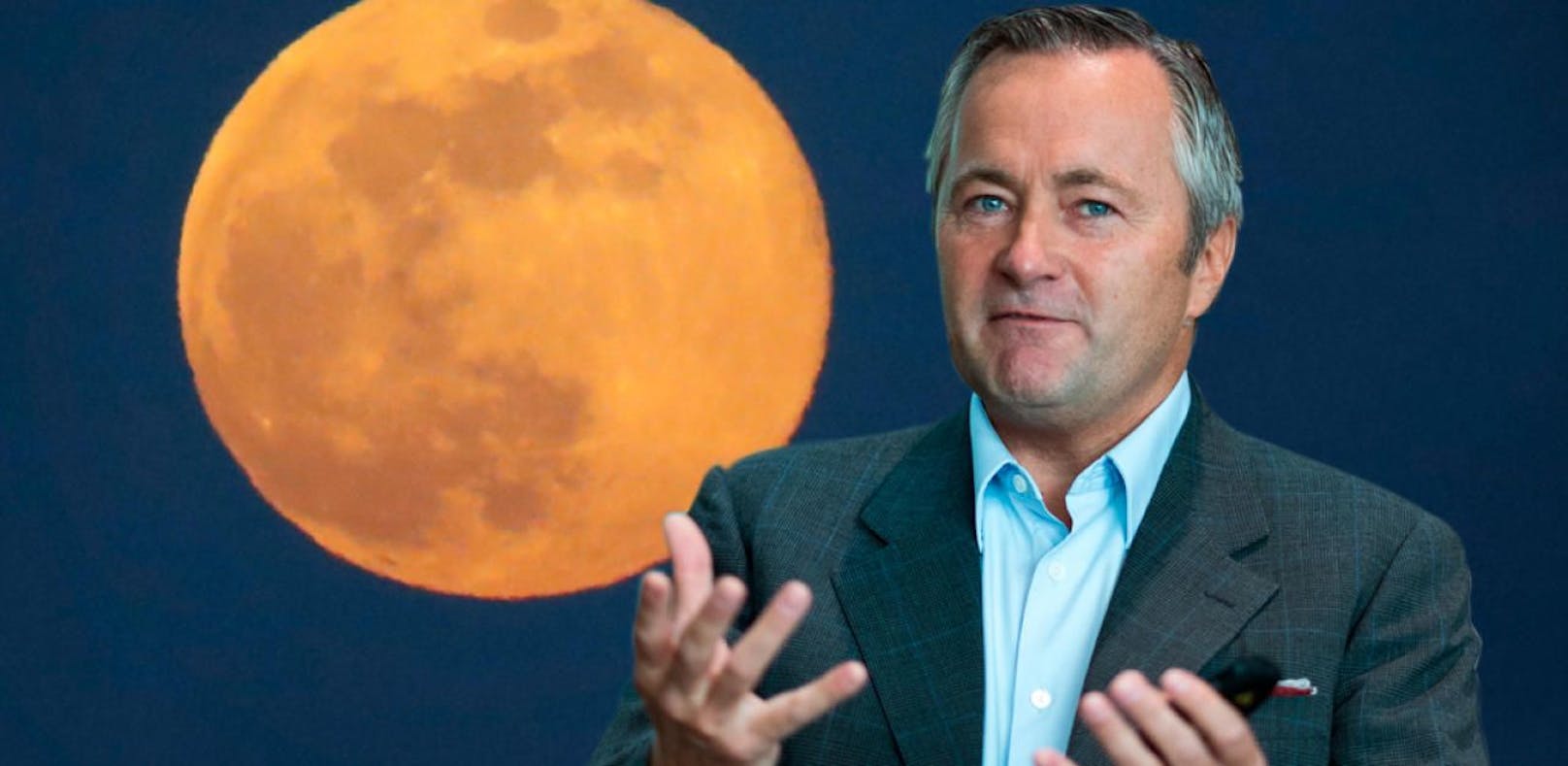 Vodafone Deutschland-CEO Hannes Ametsreiter will das erste Mobilfunknetz auf dem Mond errichten.