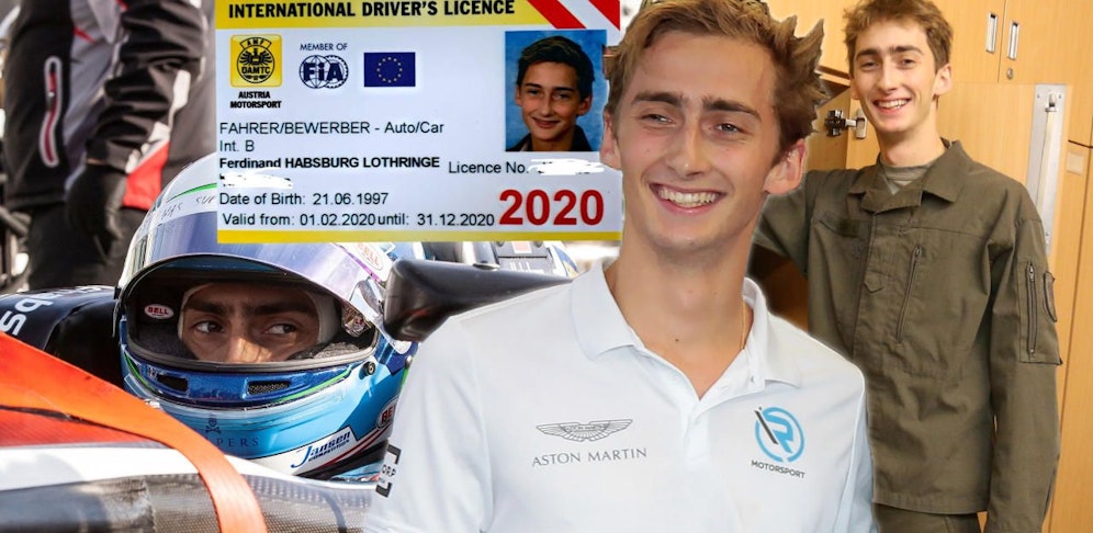 Ferdinand Habsburg zeigt seine Rennlizenz. Rechs beim "Heute"-Shooting während seines Grundwehrdienstes im Jänner.