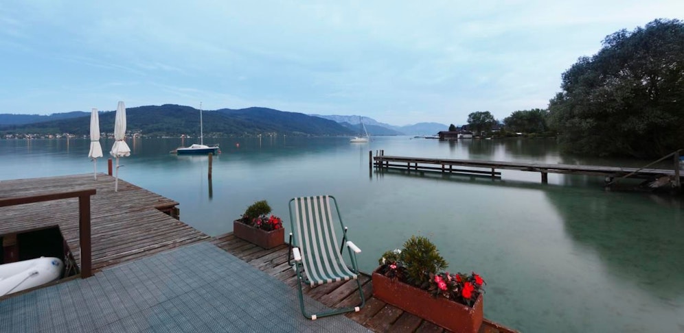 Badesteg in Litzlberg bei Seewalchen. Symbolbild. 