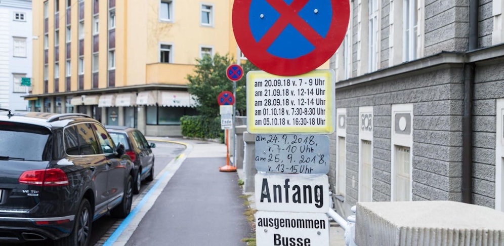 Das ist vermutlich das komplizierteste Verkehrsschild von Linz.