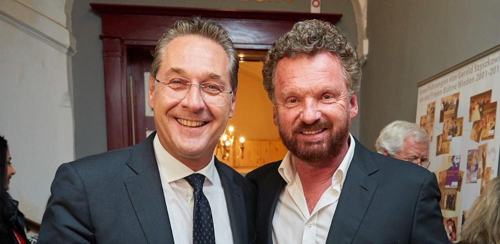 Barylli und Strache bei der Premiere von "5 Männer" in der Freien Bühne Wieden