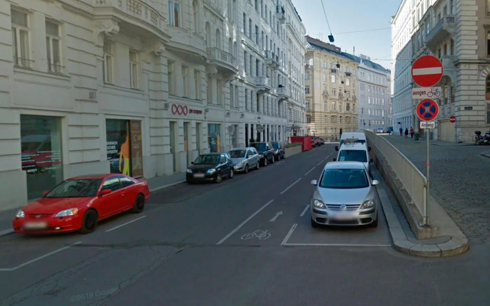 Die Straße Dominikanerbastei in der Wiener City befindet sich an Stelle einer früheren Befestigungsanlage.