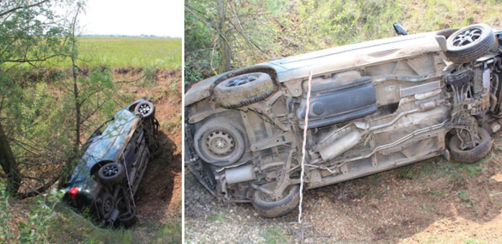Mit diesem Auto versuchte der Mann, der Polizei zu entkommen.