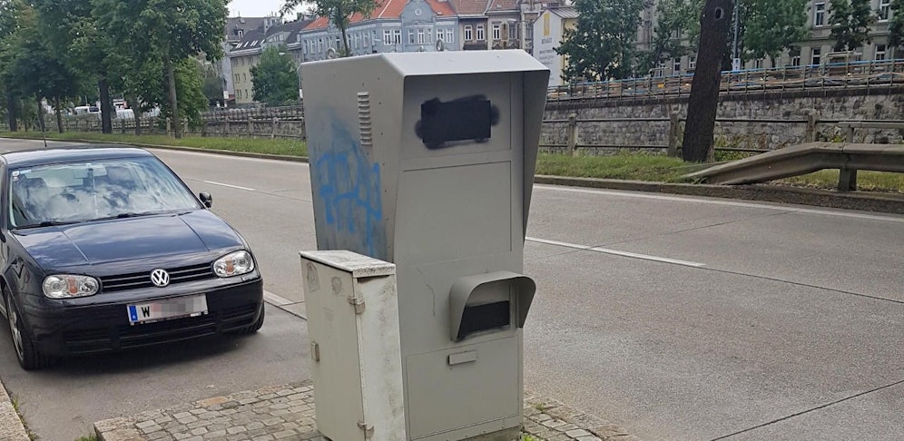 Diese Radarfalle in der Hadikgasse blitzt vorerst keinen Raser mehr.