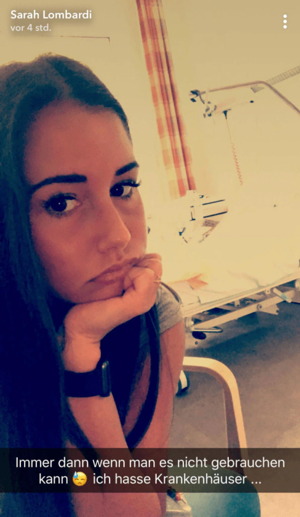 Sarah Lombardi im Krankenhaus