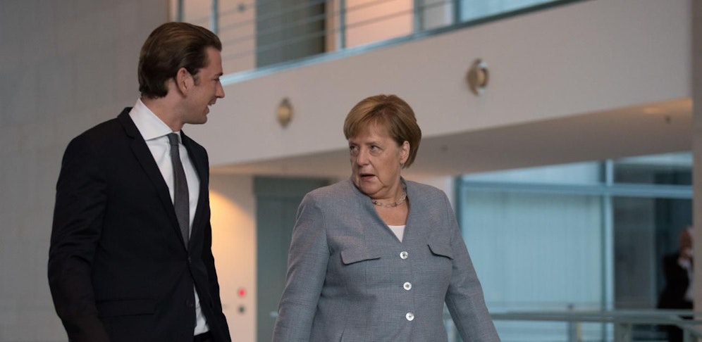 Bundeskanzlerin Angela Merkel (CDU) und Bundeskanzler Sebastian Kurz (ÖVP)