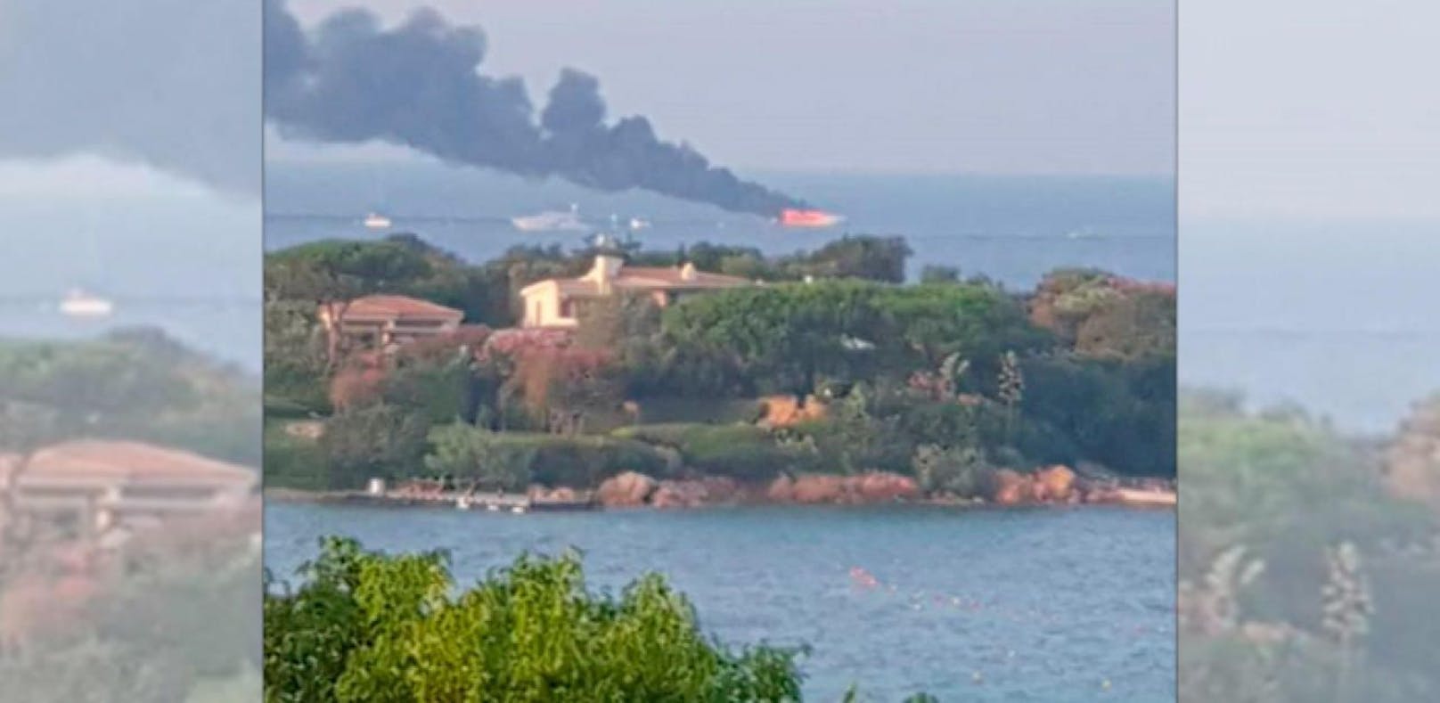 19-Meter-Yacht fing vor Porto Cervo Feuer. Kurz Zeit später sank das Boot. Alle acht Personen an Bord überlebten.