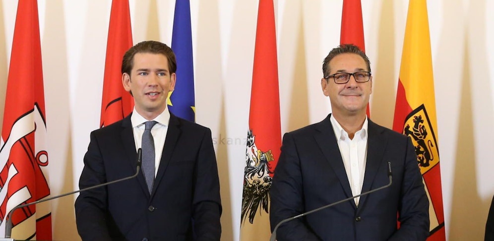 Kanzler Kurz und Vizekanzler Strache