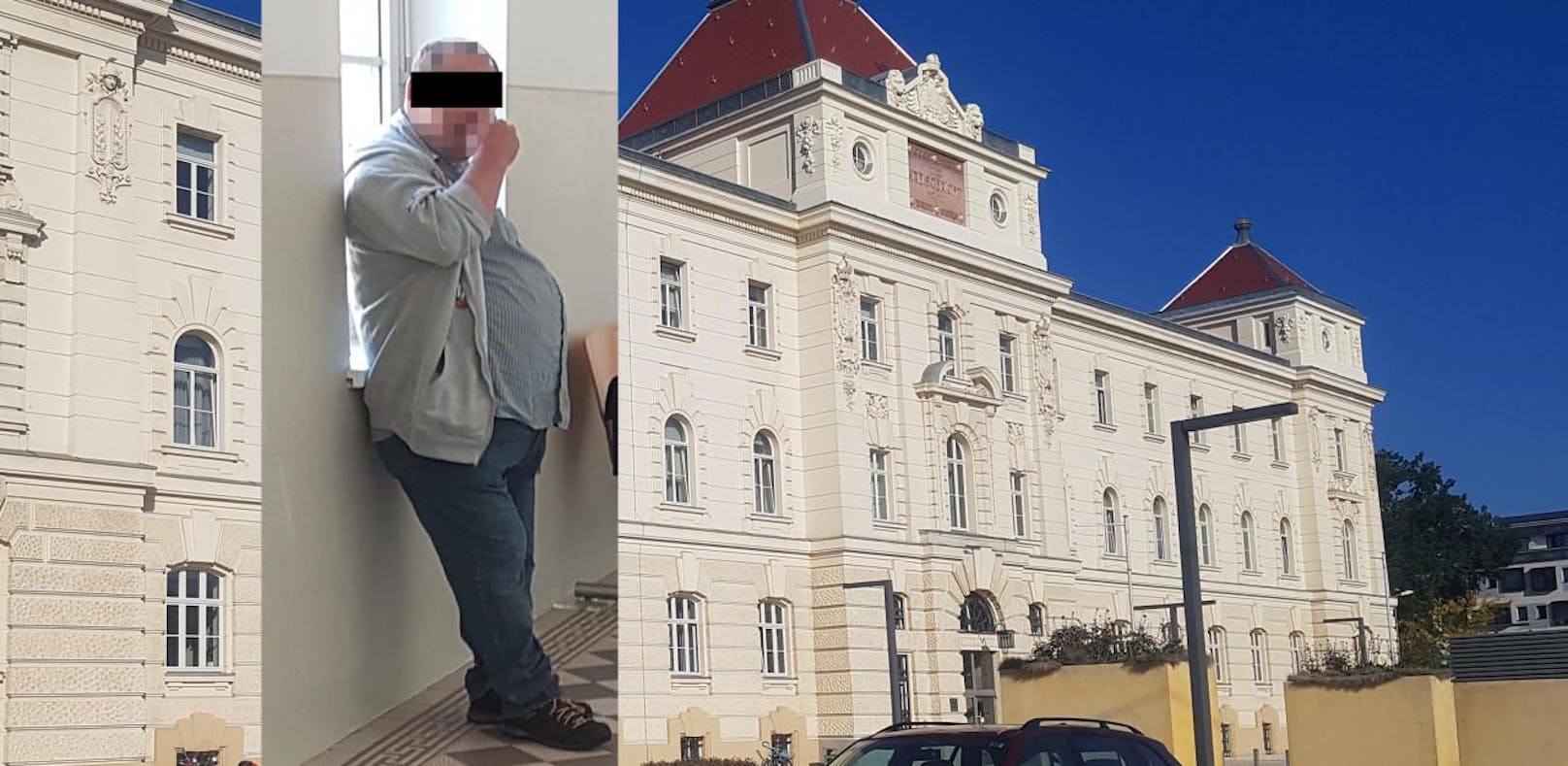 Der Angeklagte beim Prozess am Mittwoch am Landesgericht St. Pölten.