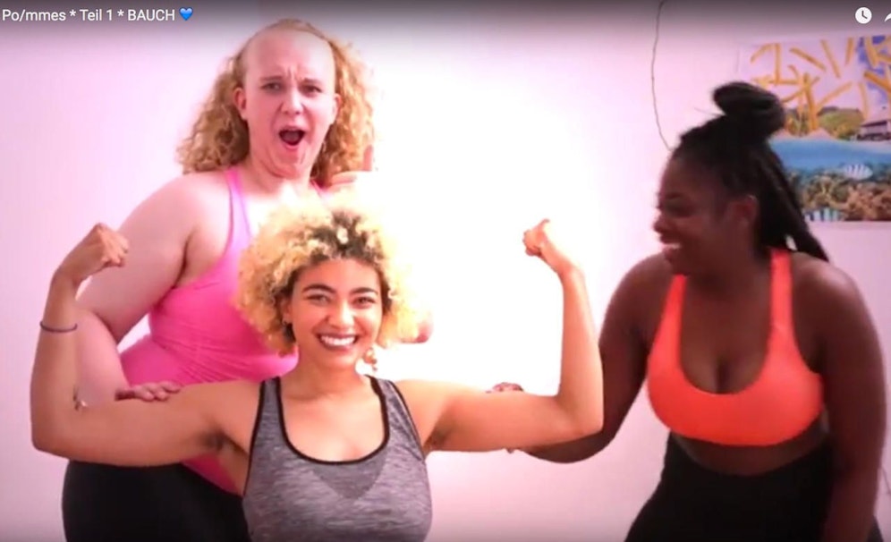 Protagonistinnen der Video-Clips "Bauch, Beine, Pommes" sind drei Lifestyle-Influencerinnen Toni, Lisa und Alex, die als Bauch-, Bein-und Pommes Expertinnen die "perfekten Tipps für den perfekten Körper in einer perfekten Welt" geben. 