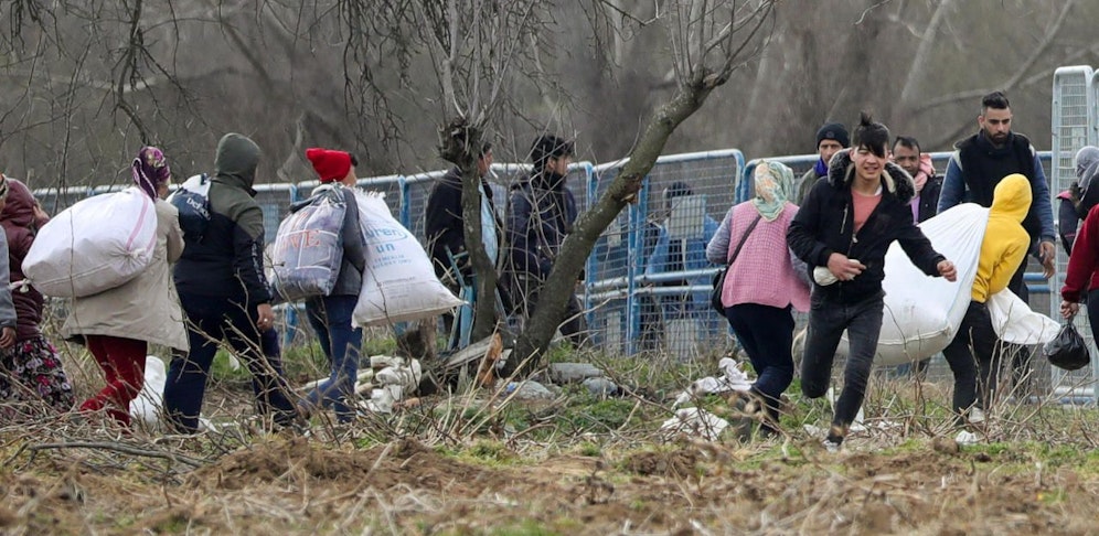 Aktuelle Szene an der Grenze zur Türkei.