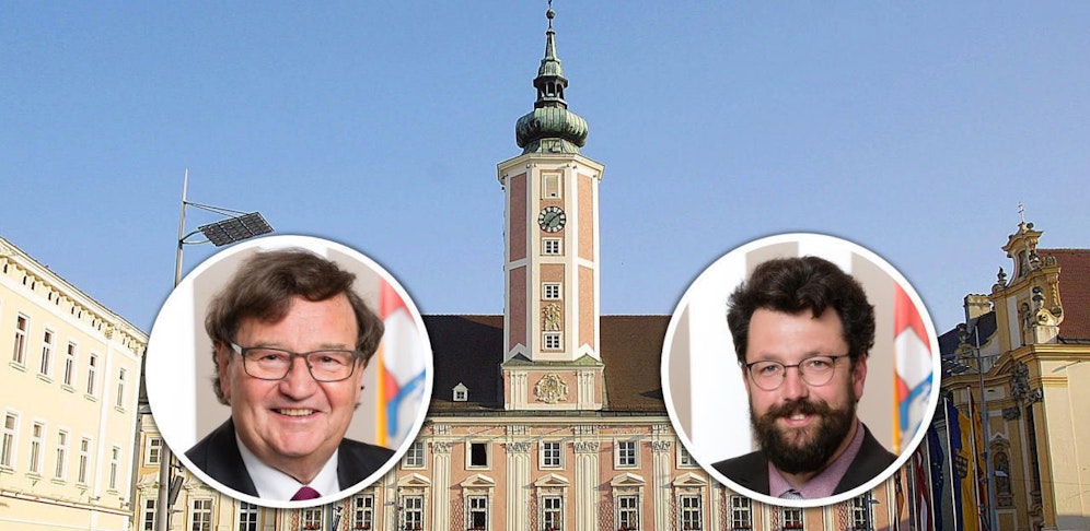 Gunacker (li.) übergibt an Ludwig (re.).