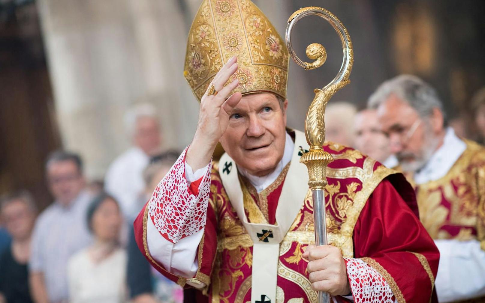 Kardinal Christoph Schönborn während dem Pfingsthochamt am Sonntag, 9. Juni 2019, im Wiener Stephansdom.