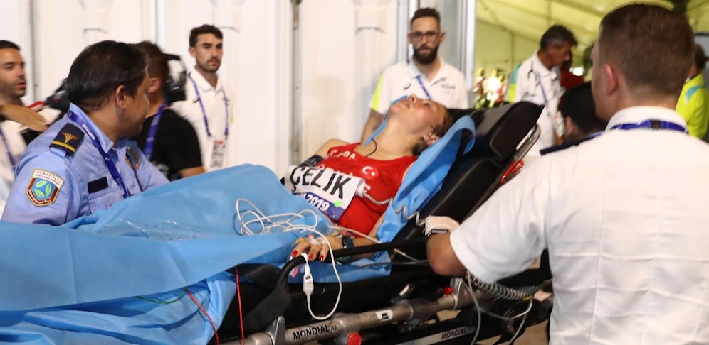 Fadime Çelik ist eine von vielen Marathon-Starterinnen bei der WM in Doha, die wegen der Hitze das Ziel nie erreichten.