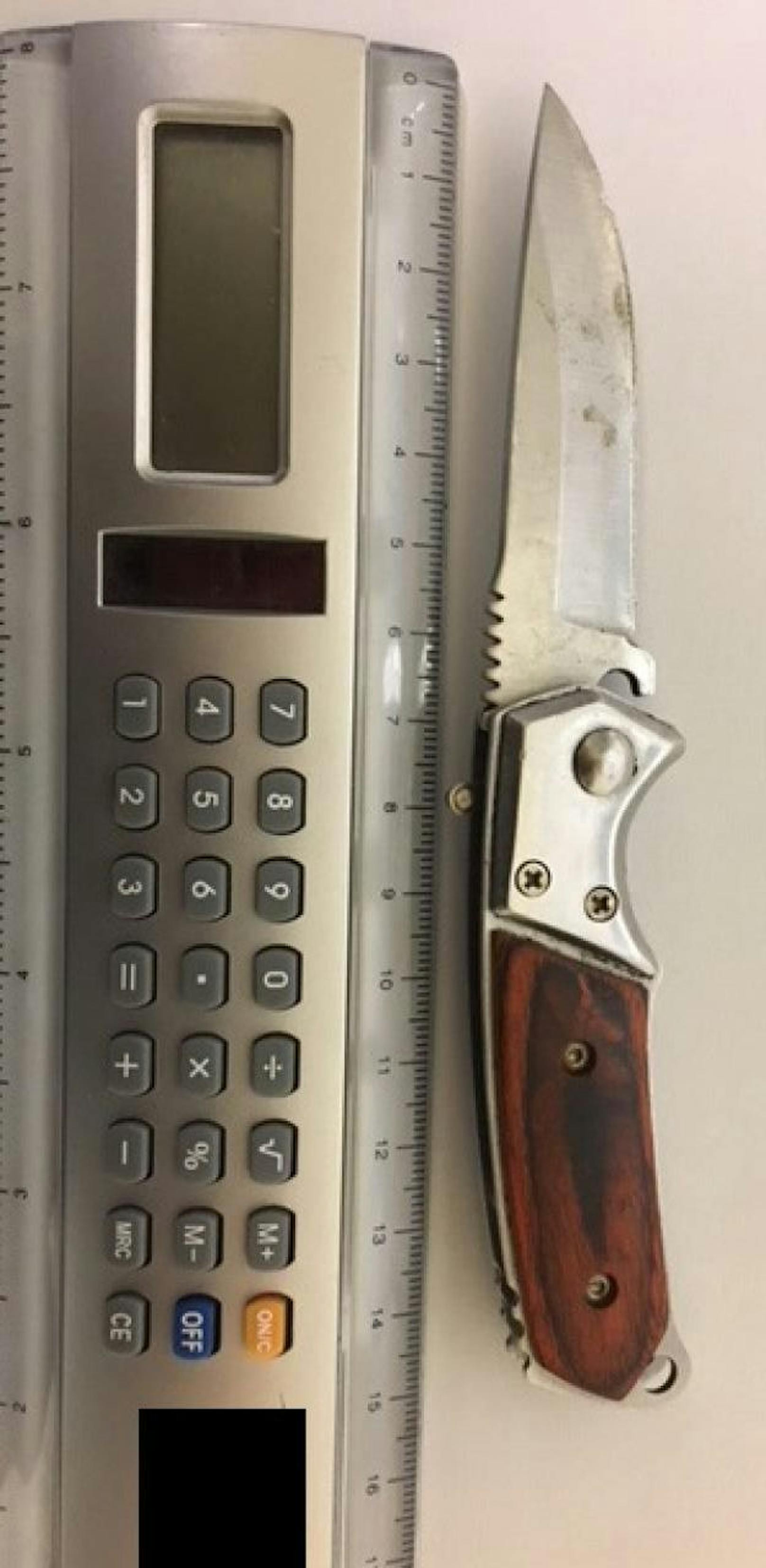 Ein alkoholisierter 54-Jähriger ging mit diesem Messer auf drei Männer los.
