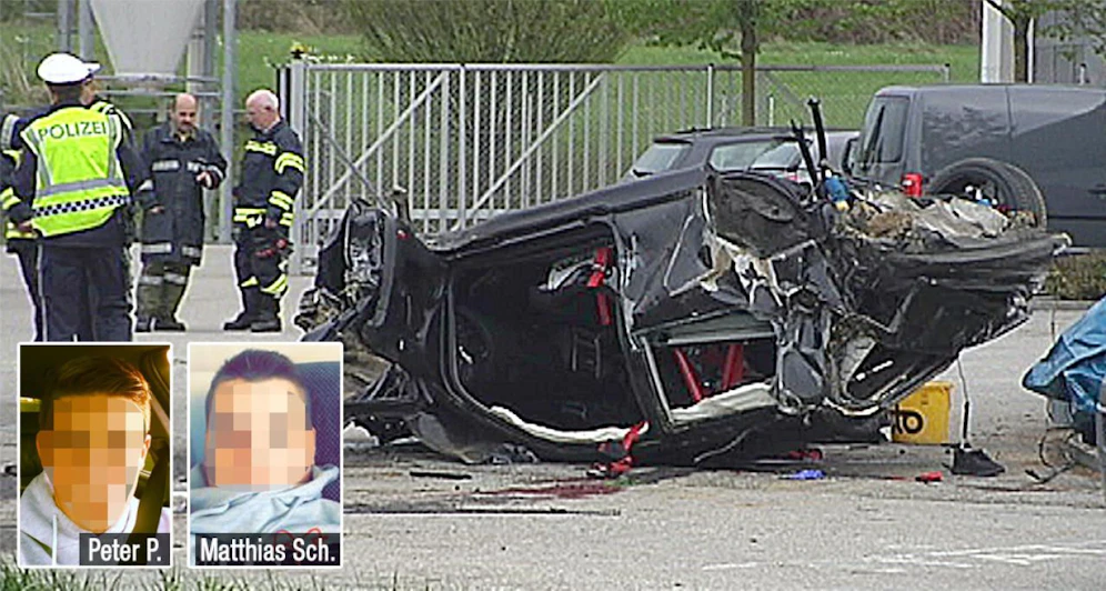 Aus diesem Wrack konnten die beiden Freunde nur noch tot geborgen werden.