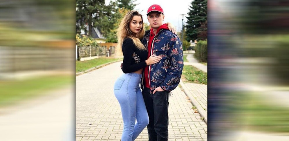 Der Rapper mit seiner Freundin Celina.