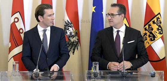 Bundeskanzler Sebastian Kurz (ÖVP), Vizekanzler Heinz-Christian Strache (FPÖ).