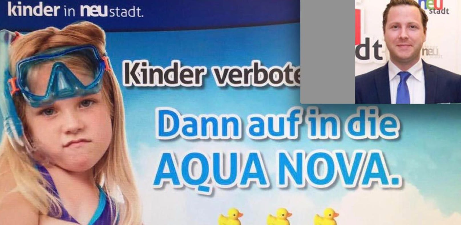Gag: Aqua Nova wirbt um ausgesperrte Kinder