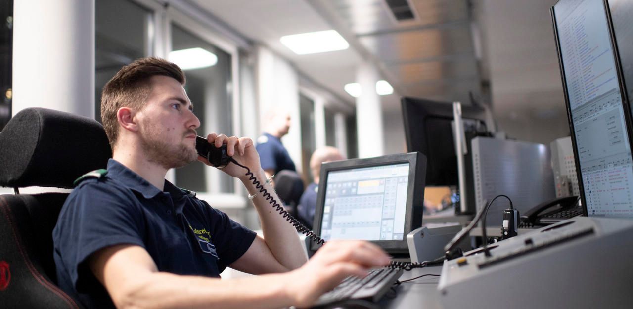 Leitstelle der Wiener Berufsrettung. 