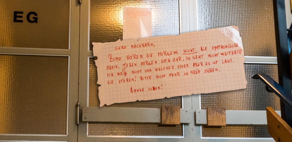 Ein Mieter machte mit einem Brief auf seine schlaflosen Nächte durch die laute Musik aufmerksam.