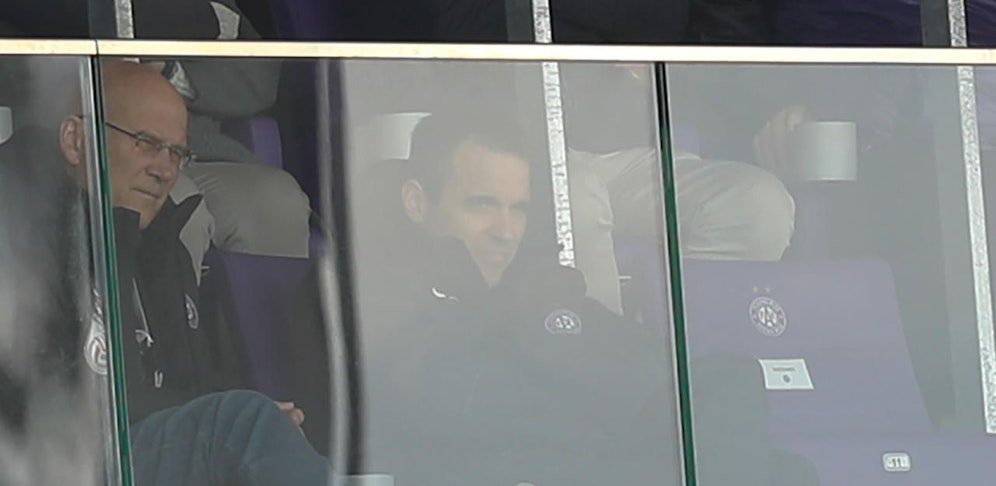 VIENNA,AUSTRIA,07.APR.19 - SOCCER - tipico Bundesliga, championship group, FK Austria Wien vs SK Sturm Graz. Image shows vice president Rudolf Reisner (A.Wien), Wolfgang Katzian, president Frank Hensel (A.Wien) and manager Markus Kraetschmer (A.Wien). Photo: GEPA pictures/ Christian Ort