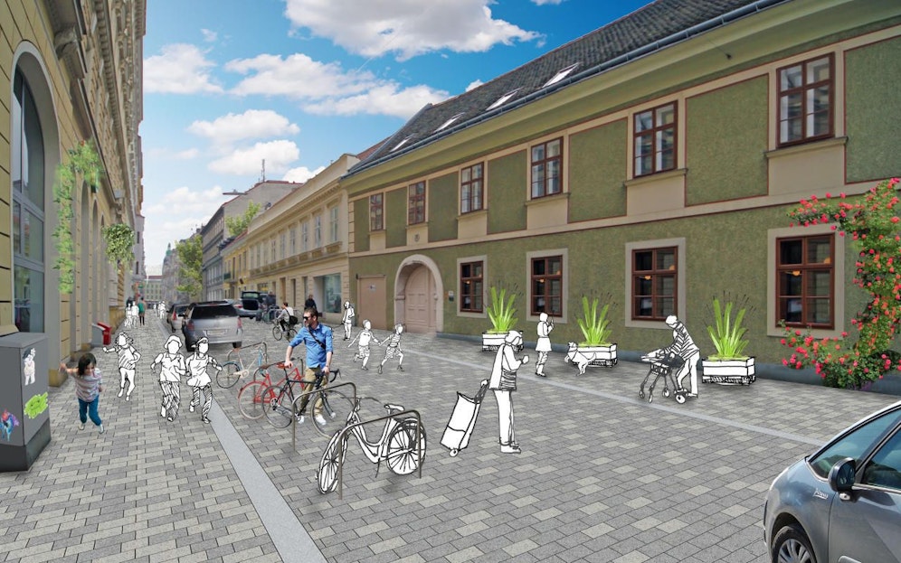 Lange Gasse: So könnte die Begegnungszone aussehen.