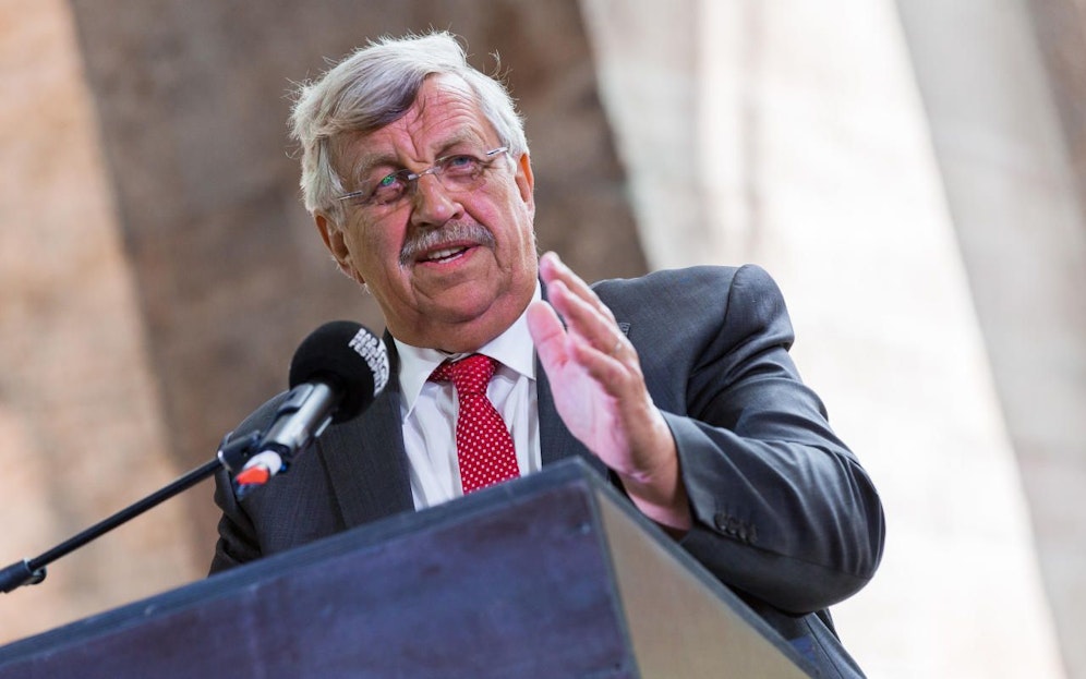 Walter Lübcke bei der Verleihung des Großen Bad Hersfelder Preises im Rahmen der Bad Hersfelder Festspiele im Juli 2017.